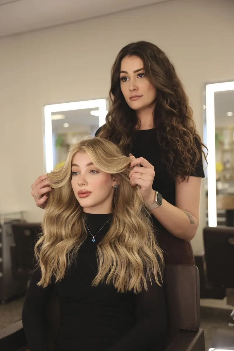 Waves hair styling