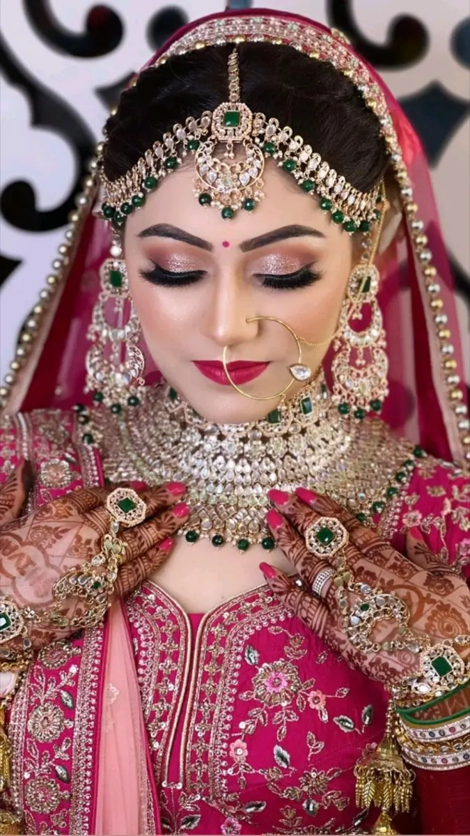 Airbrush bridal makeup Jaipur feather light finish