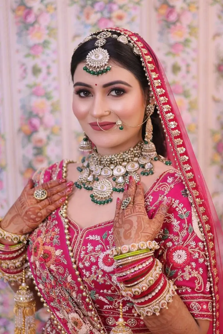 Traditional Rajasthani bridal makeup Jaipur
