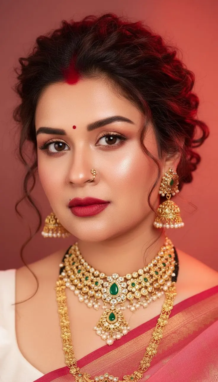 Hindu wedding bridal makeup Jaipur traditional red