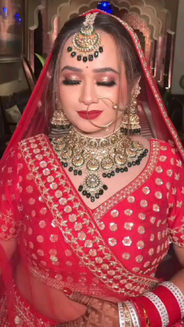 Reception bold bridal makeup Jaipur